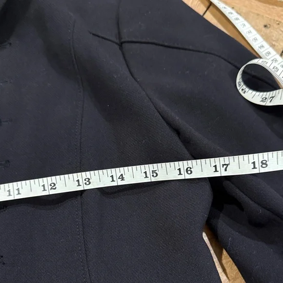 Zara Black Pea Coat with Gold Buttons - Picture 8 of 9